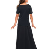 Melony Scoop Neck Short Sleeve Blouse