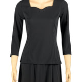 Kaylee Sweetheart Neck 3/4 Sleeve Blouse