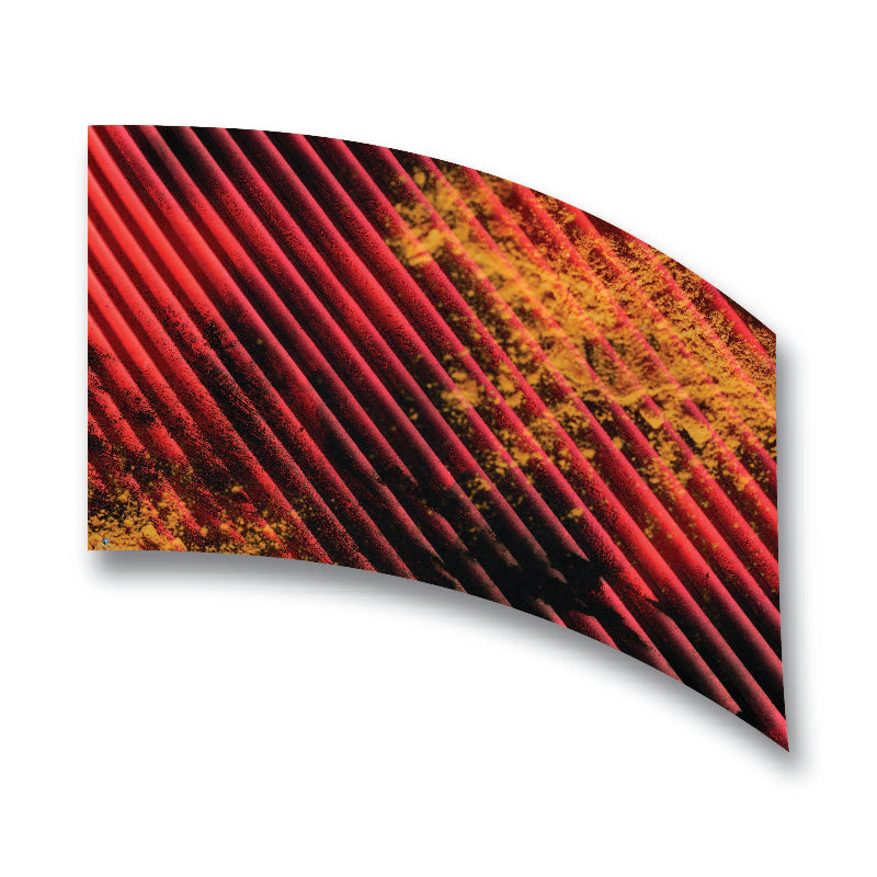 A red and yellow gradient flag designed for 6ft poles.
