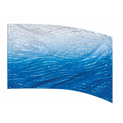 A flag with a blue textured design, featuring varying shades of blue that create a sense of depth and movement.