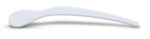 DSI Arc 1 rifle (37.5 inch) in white finish, featuring an ergonomic curved design for improved grip and balance, ideal for spinning, tossing, and expressive marching band color guard performances.