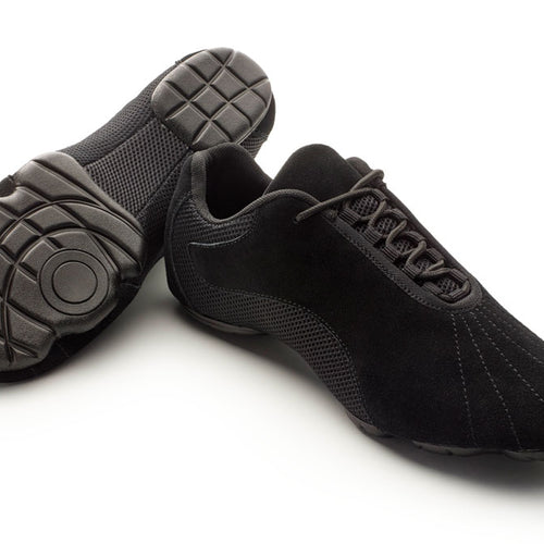 Dinkles Accent Frontline black marching band shoes with flexible sole, lace-up design, and cushioned outsole for performance and drill movement