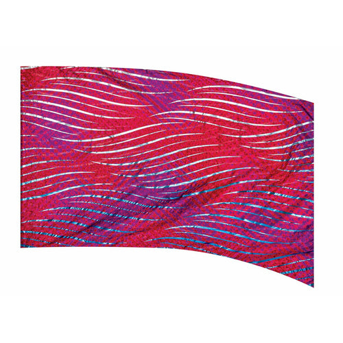 A flag with red and blue stripes