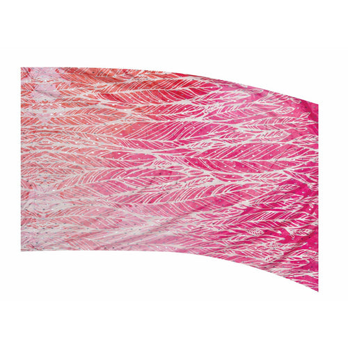 A pink and white striped flag.