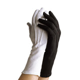 Dinkles Long-Wristed Cotton Glove (Black/White)