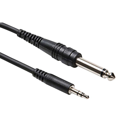 DSI 5-foot stereo mini to 1/4-inch phono audio cable featuring a 3.5mm male connector to 1/4-inch phone plug, designed for connecting portable audio devices to amplifiers, PA systems, and sound equipment with clear, reliable signal transfer.